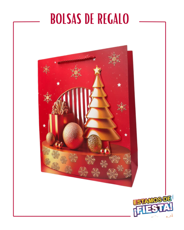 BOLSA DE REGALO FINA - NAVIDEÑA