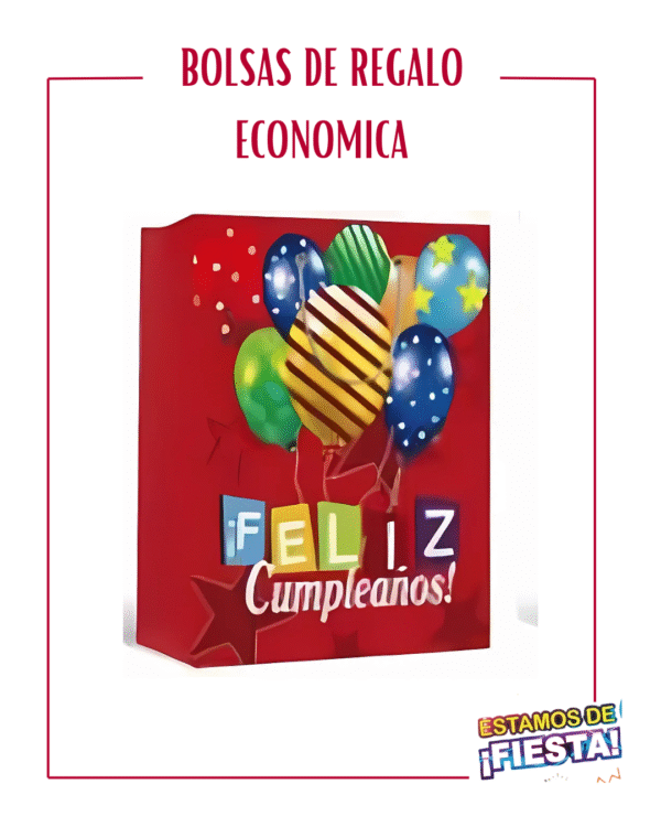 96 BOLSA DE REGALO ECONOMICA - FELIZ CUMPLEAÑOS REF. 2E