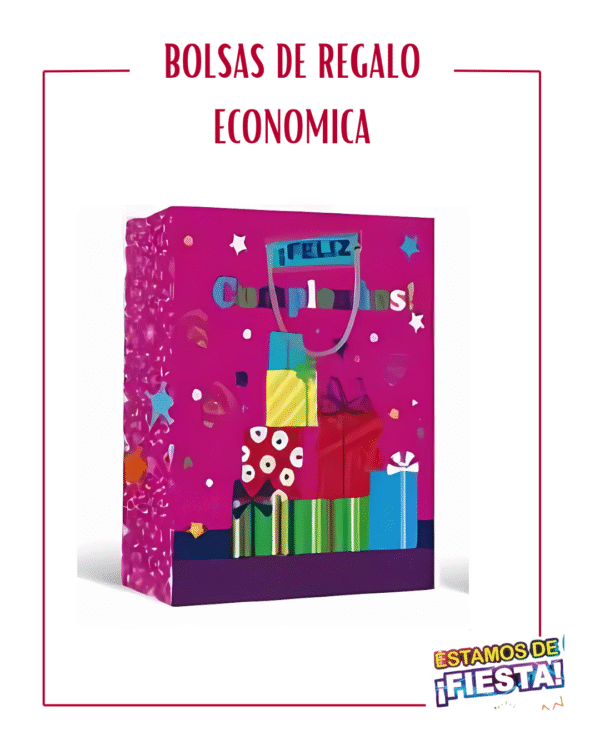 97 BOLSA DE REGALO ECONOMICA - FELIZ CUMPLEAÑOS REF. 2E