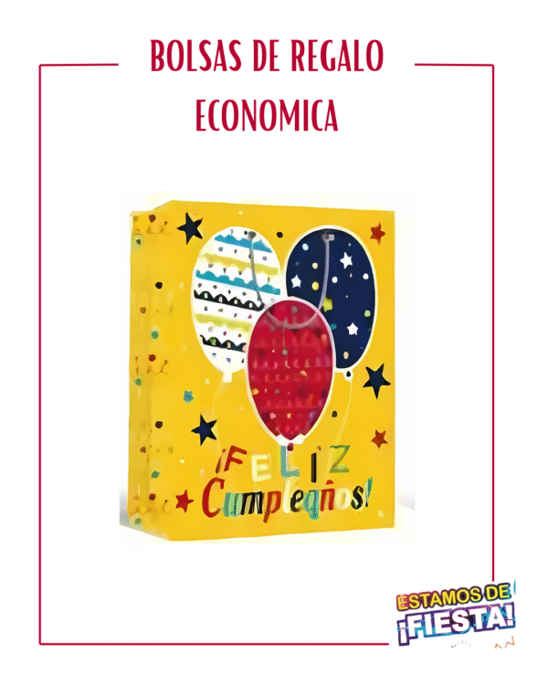 98 BOLSA DE REGALO ECONOMICA - FELIZ CUMPLEAÑOS REF. 2E