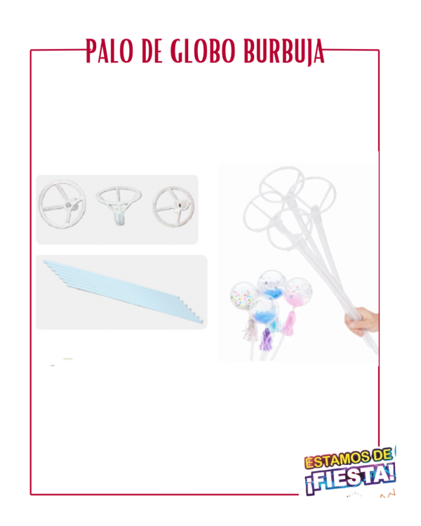 PALO DE GLOBO BURBUJA X50UND