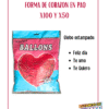 GLOBO LATEX FORMA DE CORAZON EN SOLAPA