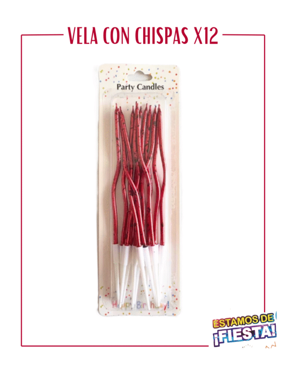 Vela Ondas con Chispas X12