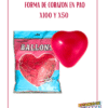 GLOBO LATEX FORMA DE CORAZON EN SOLAPA