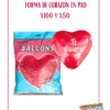 GLOBO LATEX FORMA DE CORAZON EN SOLAPA