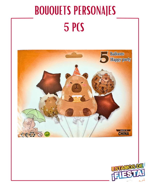 BOUQUETS DE PERSONAJES DE 5PCS