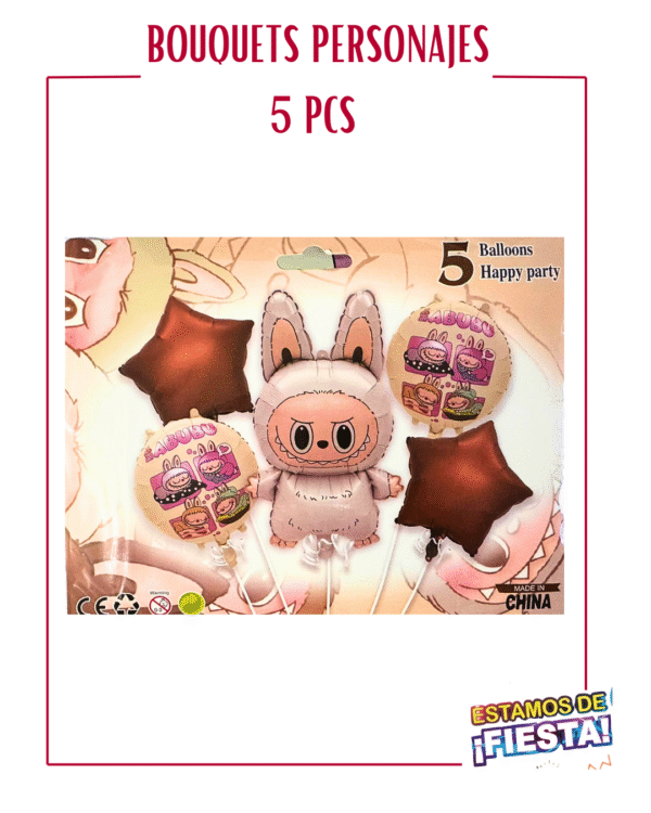 BOUQUETS DE PERSONAJES DE 5PCS